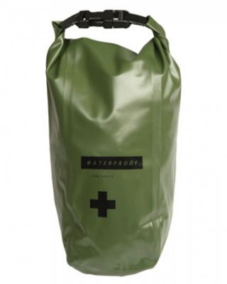 Медицинская водонепроницаемая сумка. Цвет олива. Прорезиненная. Размеры: длина 32 см, ширина 17см. Используется для переноски медикаментов. Можно вешать на пояс. Новая. Mil-tec.